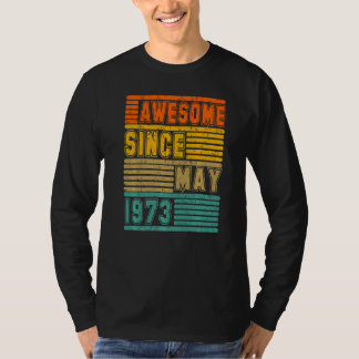 1973素晴らし年5月ヴィンテージ49人目の男女 Tシャツ