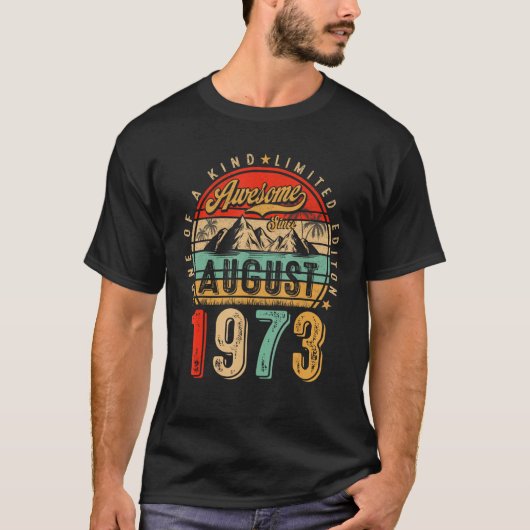 1973素晴らし年50歳の男性50位から Tシャツ (正面)