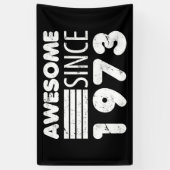 1973素晴らし年50誕生日以来 横断幕 (縦)