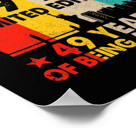 1973素晴らし年7月49日誕生日ヴィンテージ ポスター (角)