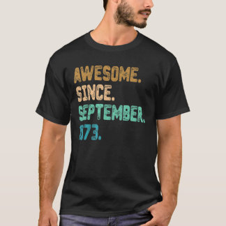 1973素晴らし年9月以来ヴィンテージ49誕生日 Tシャツ