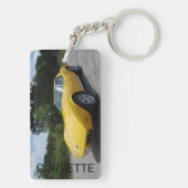 1973黄色コルベット両面アクリル キーホルダー (裏面)