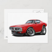 1973-74チャージャーレッドカー ポストカード (正面/裏面)