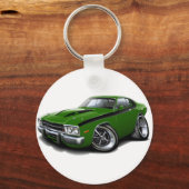 1973-74ロードランナーグリーンブラックカー キーホルダー (正面)