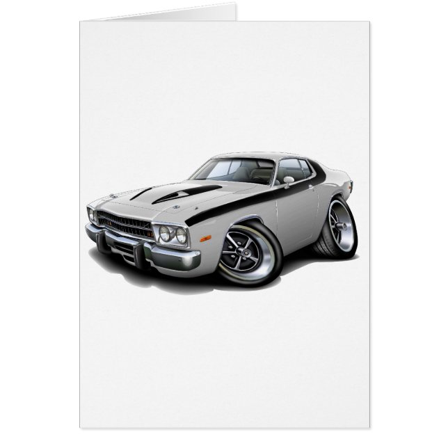 1973-74年のロードランナーの白黒い車 (正面)