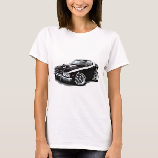 1973-74年のロードランナーの白黒車 Tシャツ (正面)