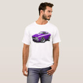 1973-74年のロードランナーの紫色白の車 Tシャツ (正面フル)