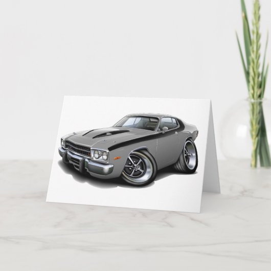 1973-74年のロードランナーの銀黒い車 カード (正面)