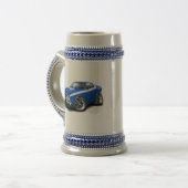 1973-74年のロードランナーの青白の車 ビールジョッキ (正面左)