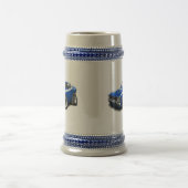 1973-74年のロードランナーの青白の車 ビールジョッキ (中央)