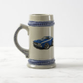 1973-74年のロードランナーの青白の車 ビールジョッキ (左)