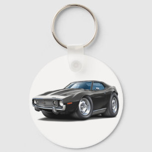 1973-74年の投げ槍の白黒車 キーホルダー