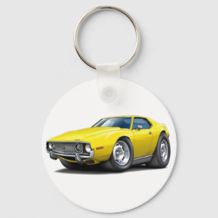 1973-74年の投げ槍の黄色い車 キーホルダー
