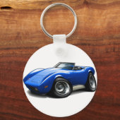 1973-76コルベット青コンバーチブル キーホルダー (正面)