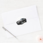 1973-76コルベット黒い車 ラウンドシール (封筒)