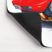 1973-76年のコルベットの赤車 マウスパッド (コーナー)