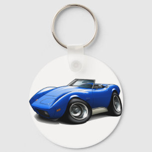 1973-76年のコルベットの青いコンバーチブル キーホルダー