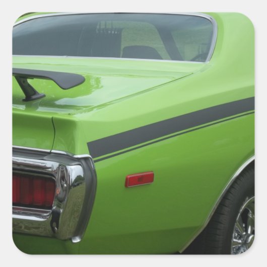 1973 Green Dodge Charger SE Broughamリアドクォーター スクエアシール (正面)