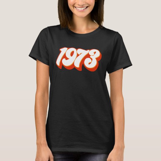 1973 Pro Choice Pro Roe vフェミニスト女性の権利 Tシャツ (正面)