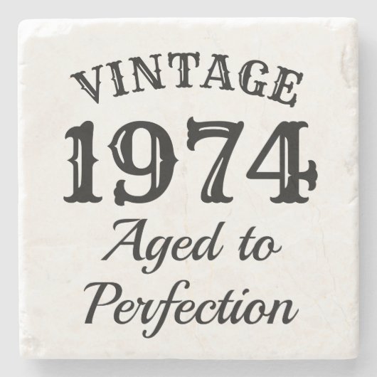 1974おもしろい年誕生日50歳から完カスタム全 ストーンコースター (正面)