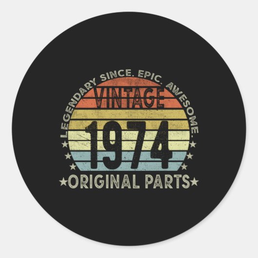 1974オリジナルP 49日 ラウンドシール (正面)