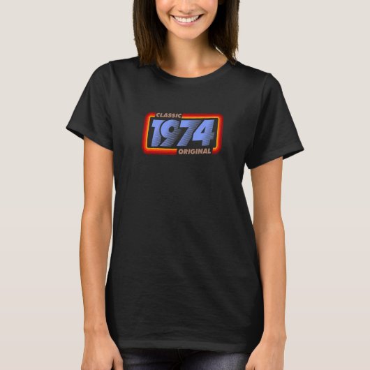 1974クラシックレトロオリジナルB日 Tシャツ (正面)