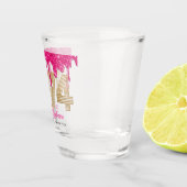 1974ピンクグリッタードリップ50th誕生日ショットグラス ショットグラス (右)