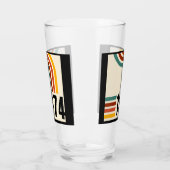 1974レトロヴィンテージポスター50誕生日 タンブラーグラス (左)