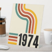 1974レトロヴィンテージポスター50誕生日 台座サイン (インサイチュ)