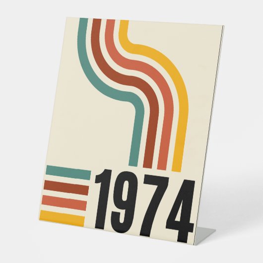 1974レトロヴィンテージポスター50誕生日 台座サイン (正面)