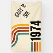 1974レトロヴィンテージポスター50誕生日 横断幕 (縦)