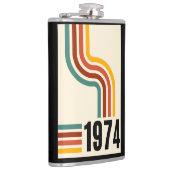 1974レトロヴィンテージメタルフラスコ フラスク (右)
