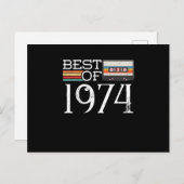 1974ヴィンテージ46th誕生日アニバーサリーギフト ポストカード (正面/裏面)