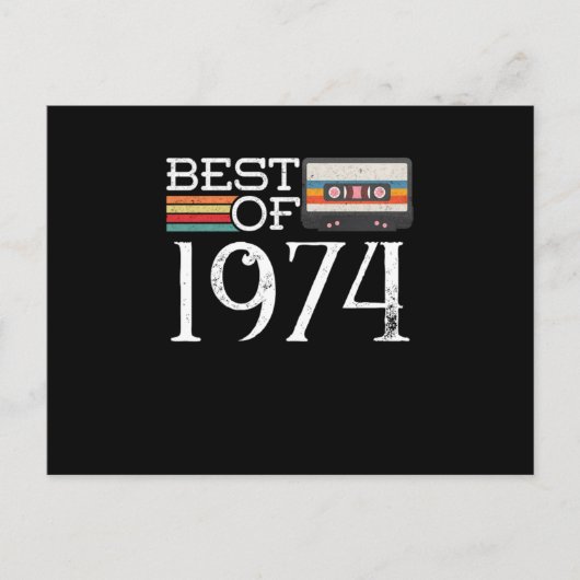 1974ヴィンテージ46th誕生日アニバーサリーギフト ポストカード (正面)