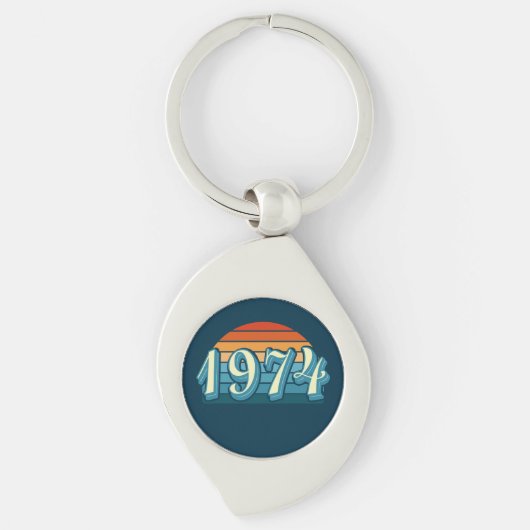 1974ヴィンテージ50誕生日 キーホルダー (正面)