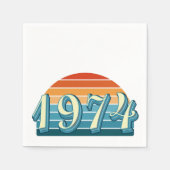 1974ヴィンテージ50誕生日 スタンダードカクテルナプキン (正面)