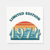 1974ヴィンテージ50誕生日 スタンダードカクテルナプキン (正面)
