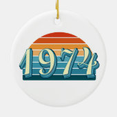 1974ヴィンテージ50誕生日 セラミックオーナメント (裏面)