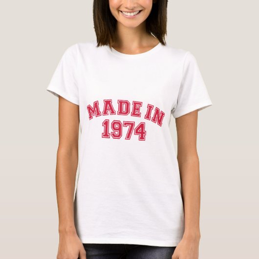 1974年に作られる Tシャツ (正面)