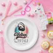 1974年のヘッドフォン以降のヴィンテージ ペーパープレート (パーティー)