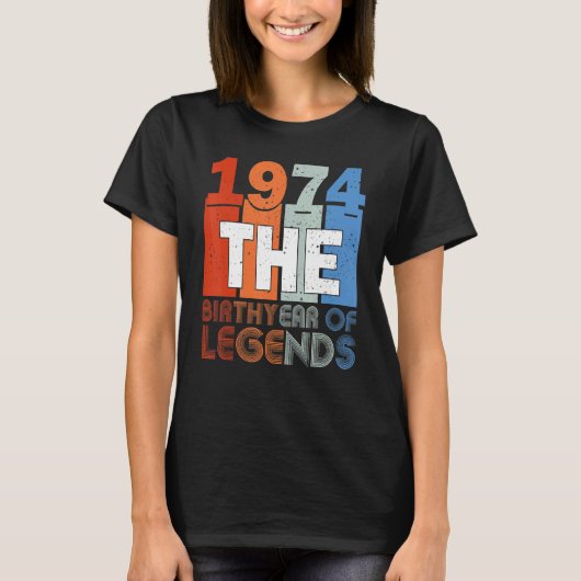 1974年の第49誕生日生まれシャツ誕生日女性私 Tシャツ (正面)