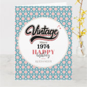 1974年ヴィンテージ カード (黄色い花)