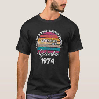 1974年以来生まれ9月の素晴らし一種 Tシャツ