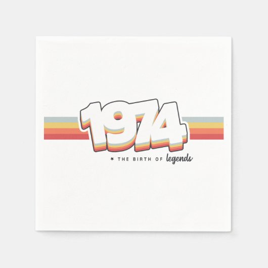 1974年伝説の誕生 スタンダードカクテルナプキン (正面)
