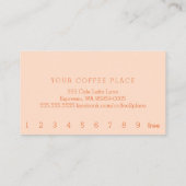 1974年勾配ロイヤリティミニマルコーヒーパンチカード ロイヤリティカード (裏面)