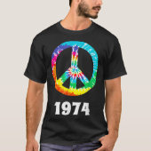 1974年懇親会記念日ヒッピーピース Tシャツ (正面)