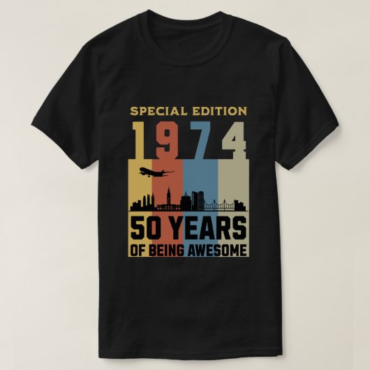 1974年版50年素晴らし本 Tシャツ (デザイン正面)
