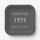 1974年生まれの誕生日パーティー ペーパープレート (正面)