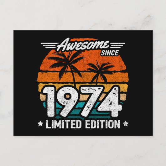 1974年限定復刻エディション・レトロ・アンビリーバブル 1974年以来 ポストカード (正面)