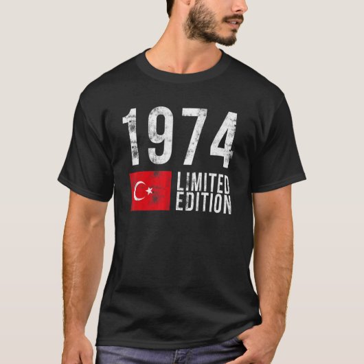 1974年限定版トルコ国旗の誕生日 Tシャツ (正面)